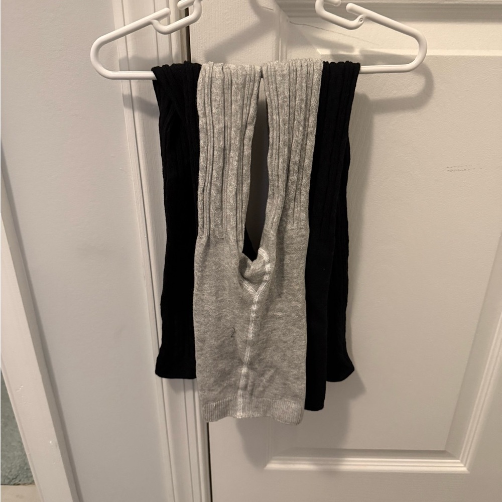 Target Women's Black and Gray Ribbed Leggings